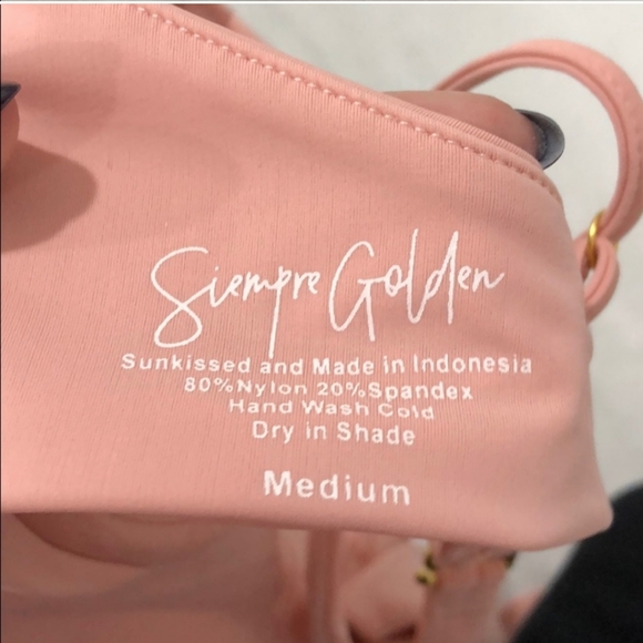 🌸 GOLDEN- Super Sexy BIKINI TOP Tie Front - Picture 9 of 9